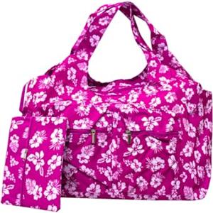 BIANCHERIAWEB Borsa Mare Spiaggia Piscina Borsone Grande Tasca Portaoggetti MOD Malibu Borsa Fucsia