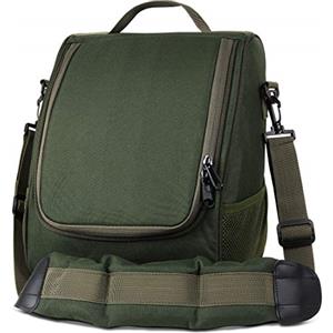Storfisk fishing & more Borsa a tracolla per echolot, apribile su entrambi i lati, tracolla imbottita, oliva, taglia unica
