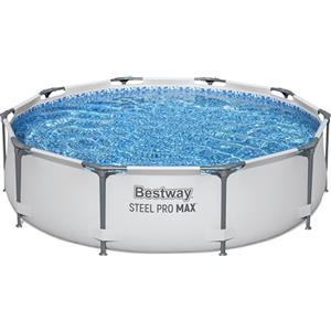 Bestway 56406-3 Set Piscina Fuori Terra Steel Pro MAX Rotonda da 305x76 cm
