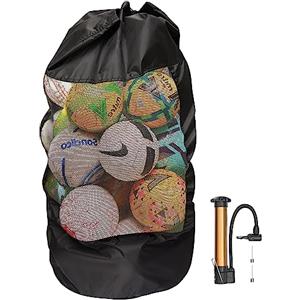 Bramble Grande Borsa per Palline in Rete (110x50cm) per 12-15 Palloni - Sacca Porta Palloni Calcio, Basket, Pallavolo, Tennis