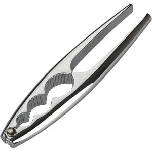 Fackelmann 48218 Premium, schiaccianoci e crostacei, Acciaio Cromato, Argento, 17,5 x 4 x 1,3 cm, Grigio