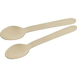Fackelmann Set di 30 cucchiai monouso in legno FSC, cucchiai monouso biodegradabili, legno certificato FSC, 16 x 3 cm