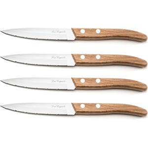 Lou Laguiole Forest Set di 4 coltelli Office, Acciaio Inossidabile, Legno Naturale, 22 x 13 x 2 cm