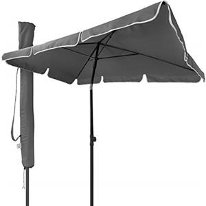 VOUNOT Ombrellone da Giardino Rettangolare, Parasole da Balcone, 200 x 125 cm, Grigio