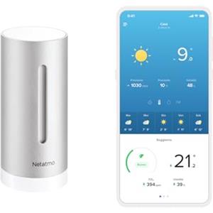Netatmo Modulo Aggiuntivo per la Stazione Meteo Netatmo, Temperatura, umidità, qualità dell'aria (CO2), dati di ogni ambiente in tempo reale, NIM01-WW