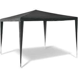 Bakaji Gazebo da Giardino 3x3 mt Struttura Tubolare in Metallo Telo di Copertura in Tessuto PE Impermeabile Facile Montaggio con Giunture a Scatto Ideale per Terrazzo Campeggio Stand e Fiere (Grigio)