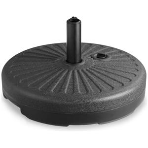 BAKAJI Base Ombrellone da Giardino Spiaggia Rotonda in Polietilene per Palo Ombrelloni 38/48 mm Riempibile con Sabbia o Acqua capacità 28 Lt Dimensione 57 x 57 x 15H cm Colore Grigio Antracite