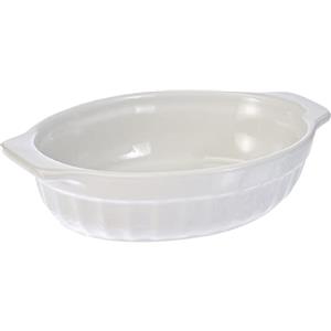 Guardini, Pirofila da forno ovale 22x14 cm, Ceramica, Adatta per forno tradizionale e microonde, Bianco, Linea Ceramica