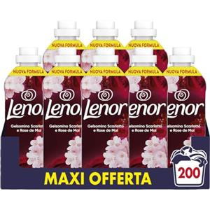 Lenor Ammorbidente Lavatrice Concentrato, 200 Lavaggi (8X525), Gelsomino Scarlatto, Freschezza Di Lunga Durata E Morbidezza Di Origine Vegetale, Lenzuola Profumate Fino A 1 Settimana