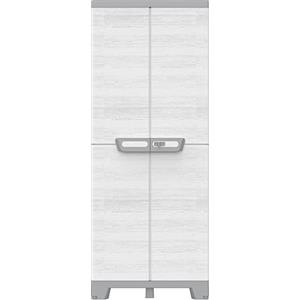 Terry - Sequoia 2680, Armadio 2 Ante, 3 Ripiani Interni Regolabili e Convertibili, Rifinitura Effetto Legno, da Esterno e Interno Coperto, 68x39x172 cm