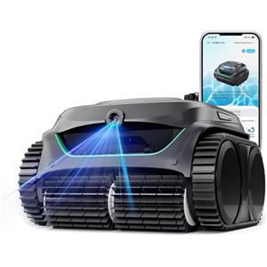 WYBOT C2 Vision AI Telecamera Robot Piscina Cordless con Batteria, Robot Piscina pareti e Fondo, filtrazione a Due Strati, Motore brushless, aspirazione Potente, per Piscine interrate Fino a 180㎡