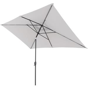 Doppler Ombrellone per il giardino Jack 300x200cm in grigio chiaro I Ombrellone rettangolare per balcone e terrazza I Parasole da balcone grande I Ombrellone a manovella e inclinabile