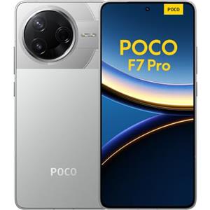 Xiaomi POCO F7 Pro Smartphone, 12+512, Silver, Batteria da 6000mAh, 90W HyperCharge, Xiaomi HyperAI (Caricabatterie non incluso)