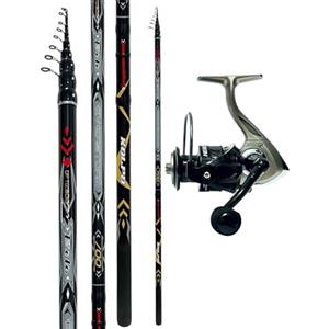 kolpo Kit da Pesca Bolognese con Canna Kolpo 6 Metri Mulinello 3 bb