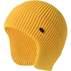 UNNESTAR Cappelli invernali da uomo in maglia elastica da sci con paraorecchie antivento, Giallo, Taglia unica