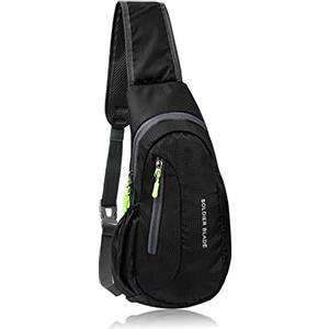 Corpower Zaino Monospalla Uomo Sling Bag Impermeabile Borsa a Spalla Uomo Donna Borsello a Tracolla Borsello Marsupio Sportivo per Scuola Outdoor Sportiva Camping Crossbody Borsa Moto - Nero