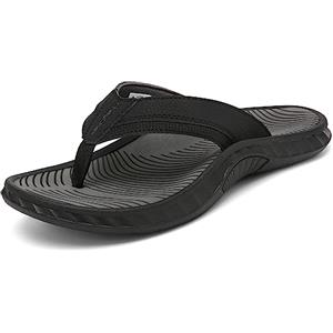 ChayChax Infradito Uomo Sandali Sportivi Ortopediche per Arco Scarpe da Spiaggia e Piscina Antiscivolo Ciabatte,Blu Scuro-Bianco,46 EU