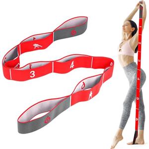 Lanjue Elastici Fitness, Elastici Palestra 8 Livelli di Forza Bande Elastiche Fitness, Fasce Elastiche Fitness Resistance Band per Allenamento Palestra Fitness Pilates Yoga (Rosso)
