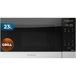 Cecotec Forno a Microonde con grill Proclean 6110-23 L, 800 W e grill 1000 W, 6 livelli di potenza, Rivestimento Ready2CLean, Tecnologia 3DWave, Controllo digitale con display a LED