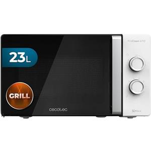 Cecotec Forno a Microonde con Grill ProClean 4110 da 23 Litri, 700W di potenza, 800W di Grill, rivestimento Ready2Clean, tecnologia 3D Wave, timer 30mins, porta Full Crystal