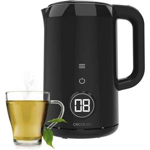 Cecotec Bollitore Elettrico da 1,7 Litri con Schermo Touch Thermosense 600 Touch Neo. 2200W, Interno in Acciaio Inox, 7 Livelli di Temperatura, Spegnimento Automatico, Nero