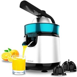 Cecotec Spremiagrumi Elettrico a Braccio Essentialvita Hyden 120 Steel. 120 W, 2 Coni Rimovibili di Diverse Dimensioni, il in Acciaio Inox e Plastica, con Capacità di 250 Ml