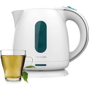 Cecotec Bollitore elettrico 1 Litri Thermosense 140 White. 2200 W, riscaldamento rapido, filtro anticalcare, senza BPA e altri tossici, base girevole a 360°, recipiente senza fili