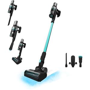 Cecotec Scopa Elettrica senza Fili Conga Rockstar 2500 Thunder Powerhead. 400W, 120AW, Autonomia 65min in Eco, Spazzola Antigroviglio, Tubo Rigido, Accessorio 2 in 1 Mobili e Angoli