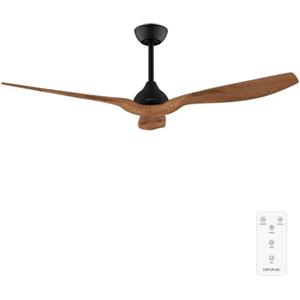 Cecotec - Ventilatori da Soffitto EnergySilence Aero 5200 BlackWood - 35 W, Diametro 132 cm, Telecomando, Timer Fino a 8 Ore, 6 Velocità, 3 Pale, Estate/Inverno, Altezza Regolabile