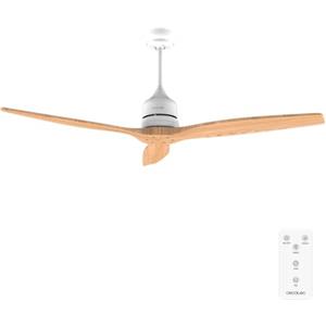 Cecotec - Ventilatori da Soffitto EnergySilence Aero 5270 LightWood. 40 W, Diametro 132 cm, Telecomando, Timer Fino a 8 Ore, 6 Velocità, 3 Pale, Estate/Inverno, Altezza Regolabile