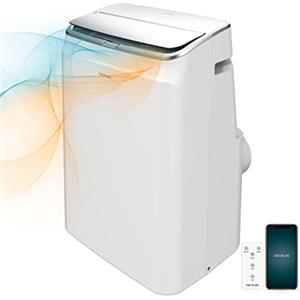 Cecotec Aria Condizionata Portatile con Telecomando, Wifi e Pompa di Calore ForceClima 12800 Soundless Heating Connected. 12000 BTU, Display LED, 5 modalità, Copertura 26 m2