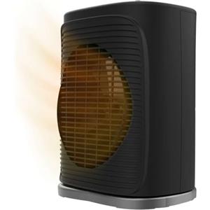 Cecotec Riscaldatore elettrico a basso consumo ReadyWarm 2050 Max Force Black. Termoventilatore da 2000 W, 3 modalità, termostato regolabile, uso semplice, area di copertura 20 m2, nero