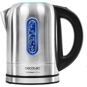 Cecotec Bollitore elettrico ThermoSense 290. 1,7 L, 2200 W, senza BPA, base a 360º, filtro anticalcare, doppio sistema di sicurezza, controllo della temperatura regolabile, acciaio inossidabile