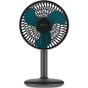 Cecotec - Ventilatore da Tavolo Portatile Dark a Batteria - 4000mAh Lunga Autonomia, 6 Pollici, Pannello Touch, 4 Velocità, Inclinazione Regolabile, Cavo USB