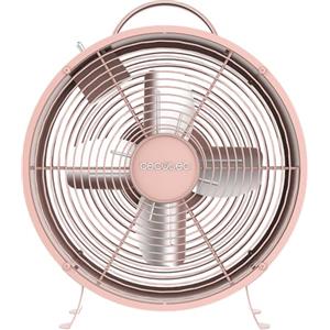 Cecotec - Ventilatore da Tavolo EnergySilence 400 RetroDesk Pink, 25 W di potenza, 8 pollici, 4 pale aerodinamiche, design minimalista, 2 velocità, base robusta e stabile