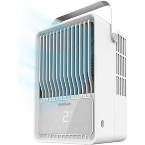 Cecotec - Condizionatori da tavolo EnergySilence 500 DeskChill Smart, 6W, 500 ml di deposito, Controllo touch, 4 Velocità, luce a LED con 7 colori e timer