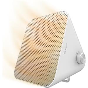 Cecotec Stufa Ceramica da Tavolo ReadyWarm 1500 Max Ceramic Design White. 1500 W, Termostato Regolabile e 3 Modalità di Funzionamento, Area di Copertura 15 m2
