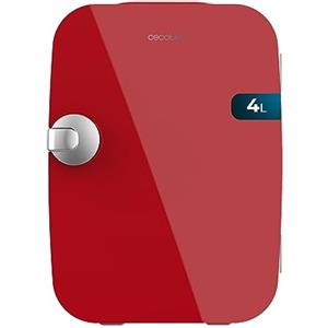 Cecotec Mini Frigorifero Bolero MiniCooling 4L Rio Red, 12V-220V, Compatibile con auto e roulotte, Funzione di raffreddamento e riscaldamento, Intervallo di temperatura 5-65°C, Trasporto facile