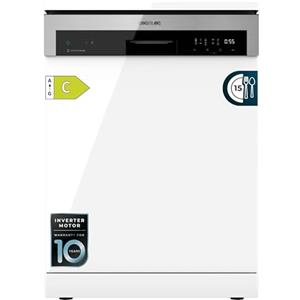 Cecotec Lavastoviglie 60 cm Indipendente Bolero Aguazero 6500 C. 15 Posate, 3 ° Vassoio, 6 Programmi con Dual Zone Wash, Dry+, Auto Open, Mezzo carico, Inizio differito, Motore Inverter Plus