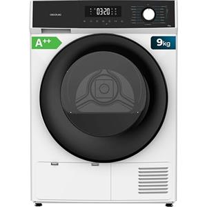 Cecotec Asciugatrice a pompa di calore 9 kg Caricamento frontale Bolero Dresscode Dry 9300. 15 programmi, Basso consumo, asciugatura automatica, stiratura facile, funzione Stop&Go, Silence, avvio
