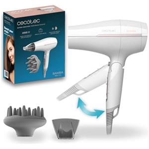 Cecotec Asciugacapelli da Viaggio Pieghevole IoniCare Power&Go Heaven. 2000W, 2 Temperature, 2 Velocità, Funzione Aria Fredda, Include Beccuccio Concentratore e Diffusore