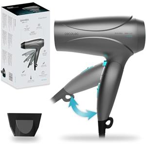 Cecotec Asciugacapelli compatto IoniCare Power&Go Potenza 2400 W, Motore DC, Funzione ionizzatore, Grande portata, Funzione aria fredda, Tecnologia HairCare, Manico pieghevole