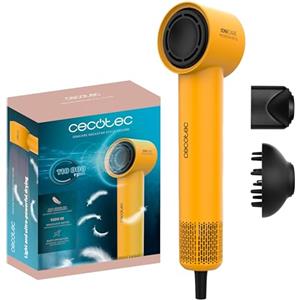 Cecotec Asciugacapelli Ionicare Rockstar Style Yellow. Compatto E Leggero 1500W Con Motore Brushless, 110.000 Rpm, Generatore Di Ioni, Impostazioni Temperatura E Velocità, Design Portatile