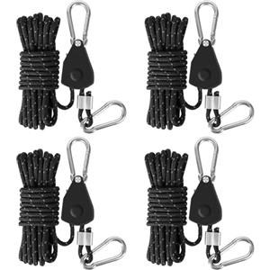 Corpower Corde Riflettenti 4 Pezzi Corda per Tenda Riflettente 4mm x 4m, Corde di Tensionamento con Regolatore del Tenditore in Alluminio Tiranti Corda per Tenda da Campeggio Escursioni All'aperto