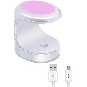 Chedin Mini LED UV essiccatore per unghie, USB portatile ad asciugatura rapida lampada per unghie da 16 W, per unghie in gel, dita singole nail art, strumenti manicure (viola)