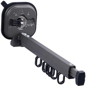 Mumusuki Stendibiancheria da Parete, Stendino da Parete Retrattile con Ganci, Portatile Stendino da Muro Girevole a 360° con Ventosa, per Balcone, Lavanderia, Bagno, Travel, Dormitorio, Idee Regali