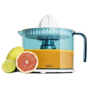 Cecotec ZitrusEasy Basic, spremiagrumi elettrico, 40 W, 1 litro senza BPA, doppia direzione, doppio cono, copertura antipolvere, blu/bianco (04068)