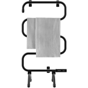 Cecotec Scaldasalviette Elettrico Readywarm 5000 Towel Black. 100W, Riscalda Asciugamani e Bagno, Ip24, 5 Barre, Design Moderno, Installazione Facile, Protezione Surriscaldamento, Indicatore Luce