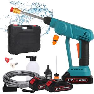 WingFly Idropulitrice a Batteria Portatile, Idropulitrici Professionale con Due Batteria e Accessori Per Pulizie Esterni Giardino Auto