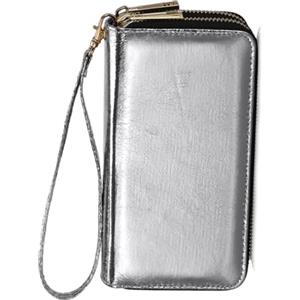 HAWEE Lunga Clutch Portafoglio Donna Doppia Cerniera Portamonete Borsa per Cellulare Pochette da Polso con Slot per Schede Multiple per Banconote Moneta Contanti Fattura